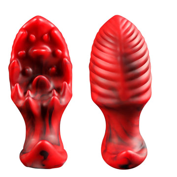 Rosso Monster Huge Butt Plug Con Spinoso
