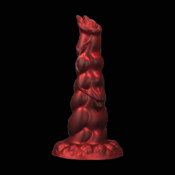 Gigante Dragon Dildo Rosso Nodi Silicone 32cm