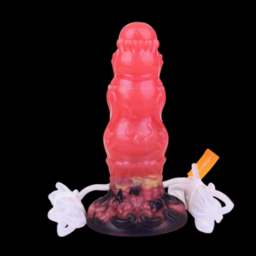 Dragon Dildo Gonfiabile Eiaculante Rosso Ventosa 15cm