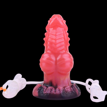Dragon Dildo Gonfiabile Eiaculante Rosso Quattro Nodi