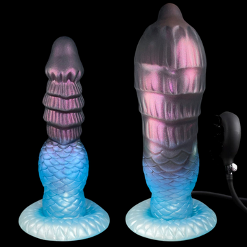 Blu Dragon Dildo Gonfiabile Viola Scaglie 19cm