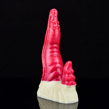 Tentacle Dildo Curvo Rosso Silicone 20cm