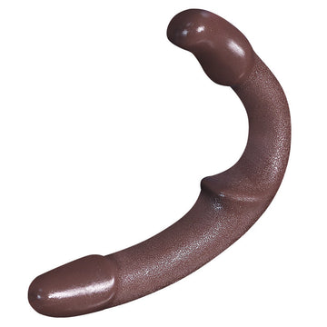 Strapless Dildo Marrone Liscio Doppio 34cm