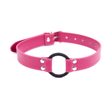 Piccolo Rosa Bondage Ring Gag In Pelle