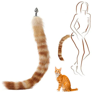 Gatto Arancione Metallo Tail Butt Plug