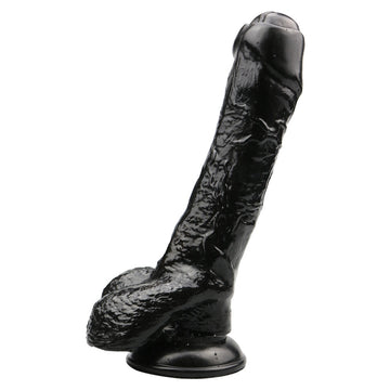Grosso Dildo Nero Curvo Realistico 21cm