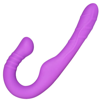 Strapless Dildo Viola Doppio Curvo Per Coppie