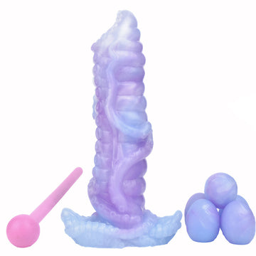 Blu Ovipositore Monster Dildo Tentacolo Maniglia 17cm