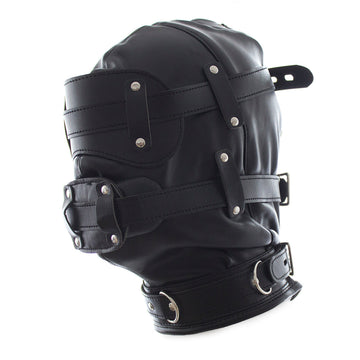 Pelle Maschera BDSM Con Dildogag Rimovibili