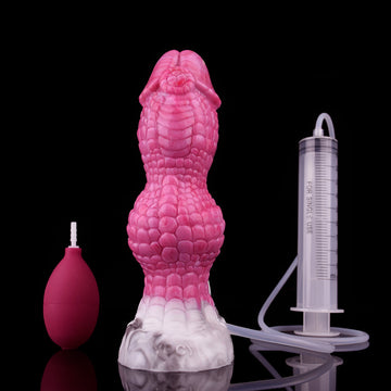Rosa Dragon Dildo Eiaculante Nodo Ventosa 18.3cm