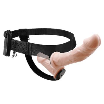 Strap On Doppio Vibrante Realistico Per Coppie