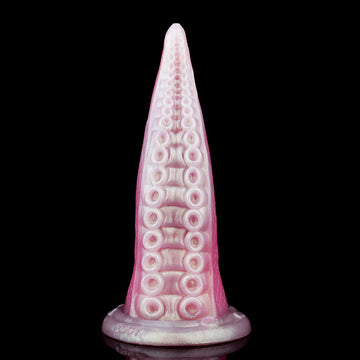 Rosa Tentacle Dildo Perlato Rilievi Ventosa 23cm