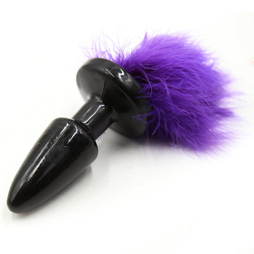 Plug Anale Con Coda Coniglio Silicone Viola