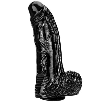 Dildo Nero Gigante Con Ventosa 39cm