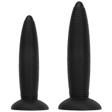 Giant Dildo Nero A Coste 38cm