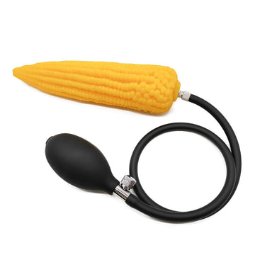 Mais Giallo Plug Anale Gonfiabile Silicone 15cm