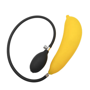 Plug Anale Gonfiabile A Banana Giallo Silicone