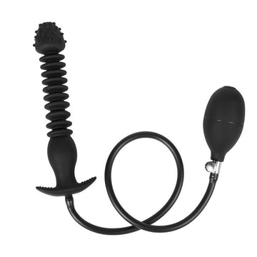 XXL Plug Anale Gonfiabile Nero Con Coste