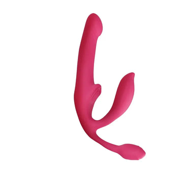 Strapless Dildo Rosa Vibrante Con Spinta