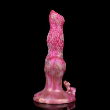 Rosa Strapon Dildo Vibratore Con Dog Knot