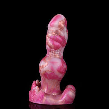 Rosa Dragon Dildo Vibrante Harness Nodo 22.5cm