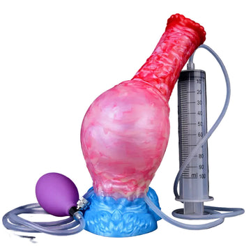 Dildo Gonfiabile Eiaculante Equino Rosso 20cm