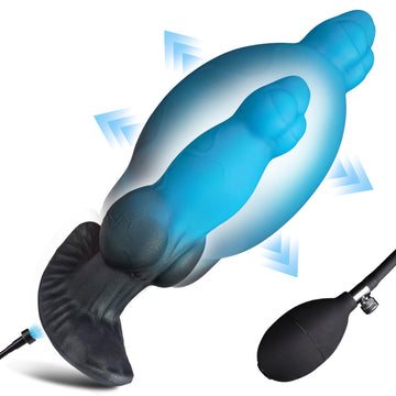 Blu Plug Anale Gonfiabile Lupo Nodo 18cm