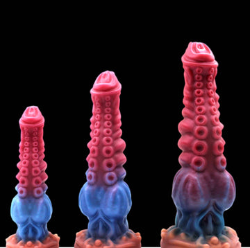 Monster Dildo Tentacolo Nodo Bicolore Silicone Ventosa